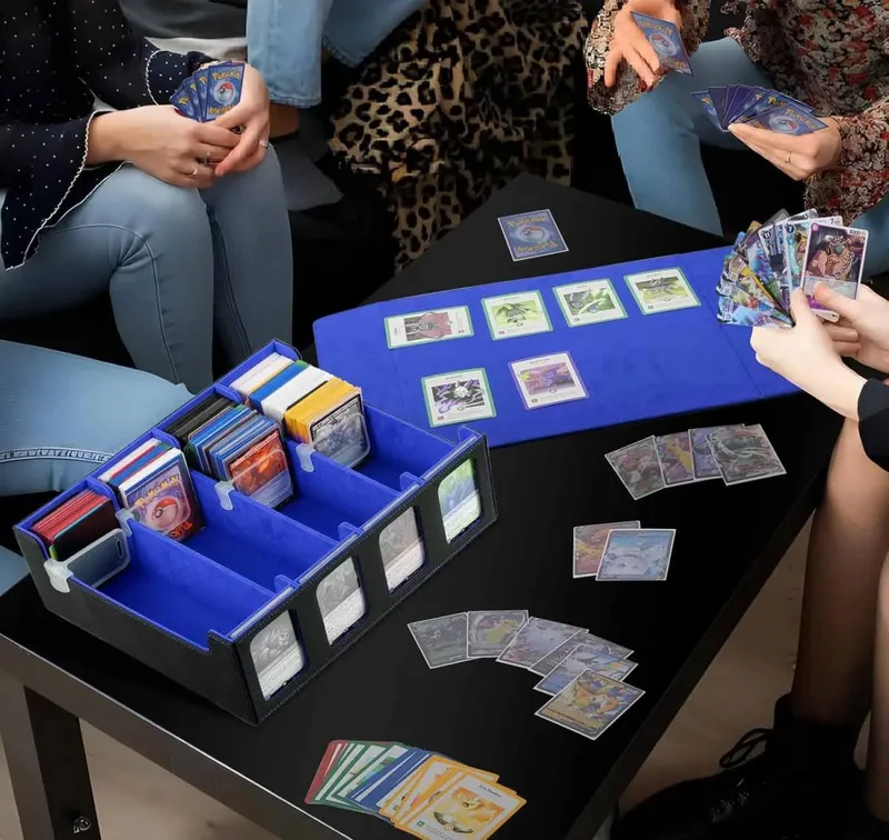 Kart Saklama Kutusu 2400+ Tek Kollu Kart Alabilir 4 Kart Durdurucu ve 24 Kart Bölücü içerir TCG Ticaret Kartına Uygun — image 2