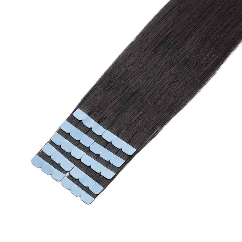Mini-Tape-in-Haarverlängerungen, Echthaar, 3 x 0,8 cm, winzige Schnittstelle, Tape-Ins, 360°-Bewegung, für mehr seitliches Haarvolumen, nur 10 Stück — image 8