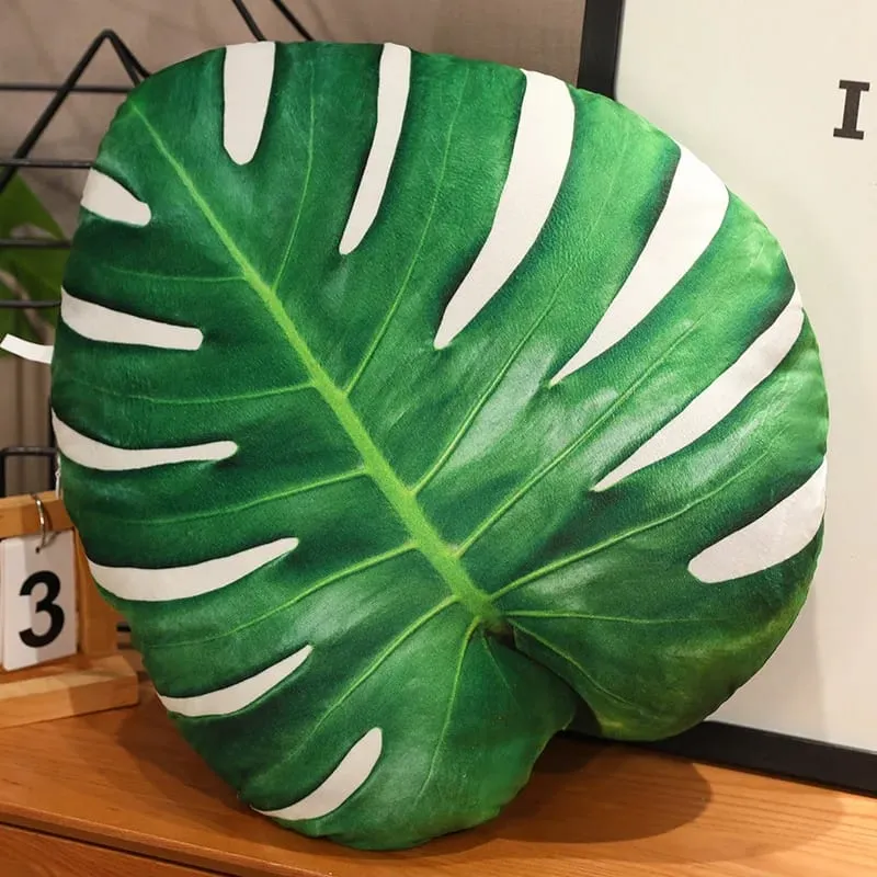 Almohada de hoja suculenta en forma de hoja, almohada para sofá interior, sala de estar, decoración del hogar, amantes de las plantas, amantes del jardín — image 13