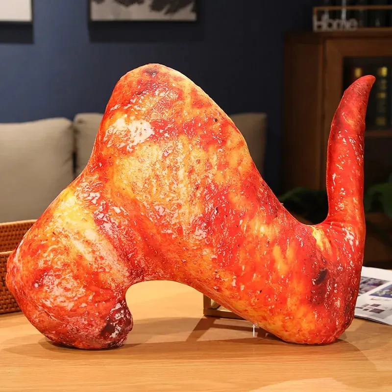 ตุ๊กตาจำลองอาหารไส้กรอกไก่ตุ๊กตาหมอนปีกย่างสเต็กซี่โครงตลกเบาะนุ่มเด็กสร้างสรรค์เบเกอรี่ของเล่น — image 11