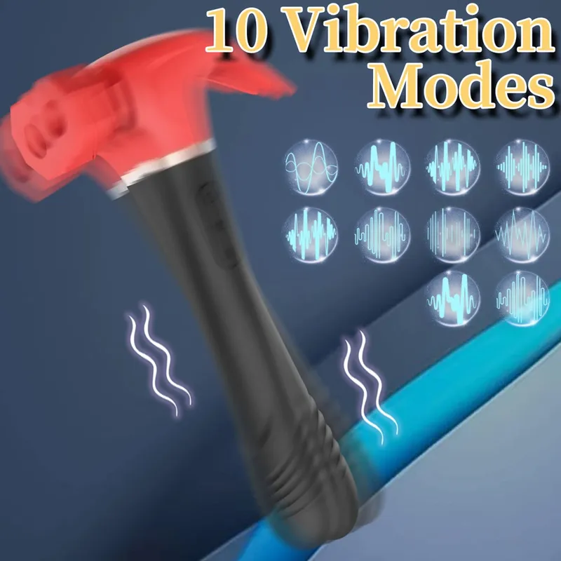 Marteau vibrateur multifonctionnel, Machine sexuelle, Stimulation du point G, gode télescopique, Massage Vaginal, succion, masturbateur féminin — image 2
