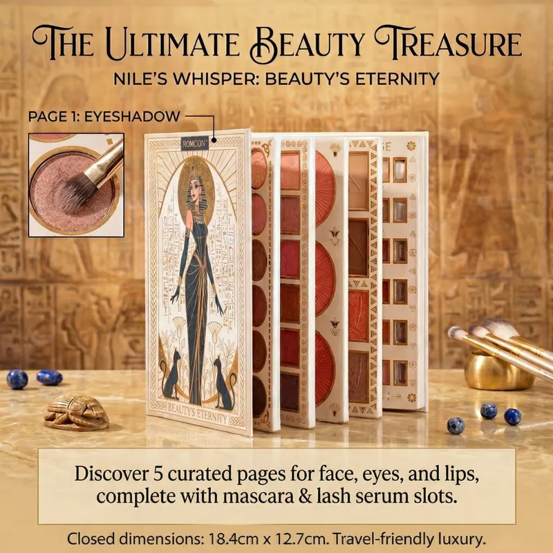 5-Page All-in-One Makeup Book Eye Shadow Powder Blusher High Gloss Powder Facial Mask Lip Gloss Mascara Essence Eye Black — image 2