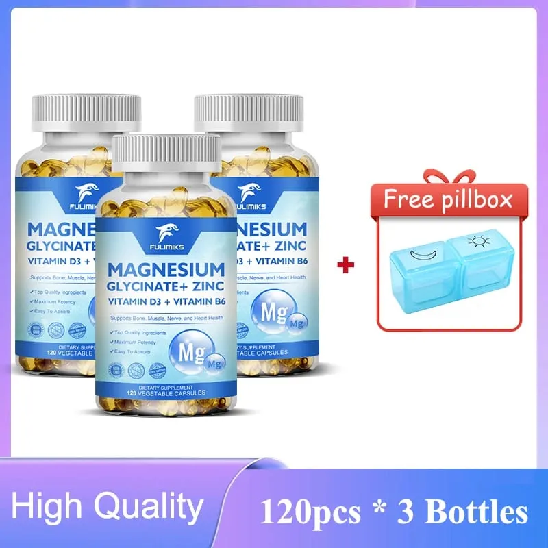Magnesiumglycinaat + zinksupplementcapsules Hoge absorptie Ondersteuning Slaapgezondheid Botgewricht Hersenen Versterken het immuunsysteem — image 6
