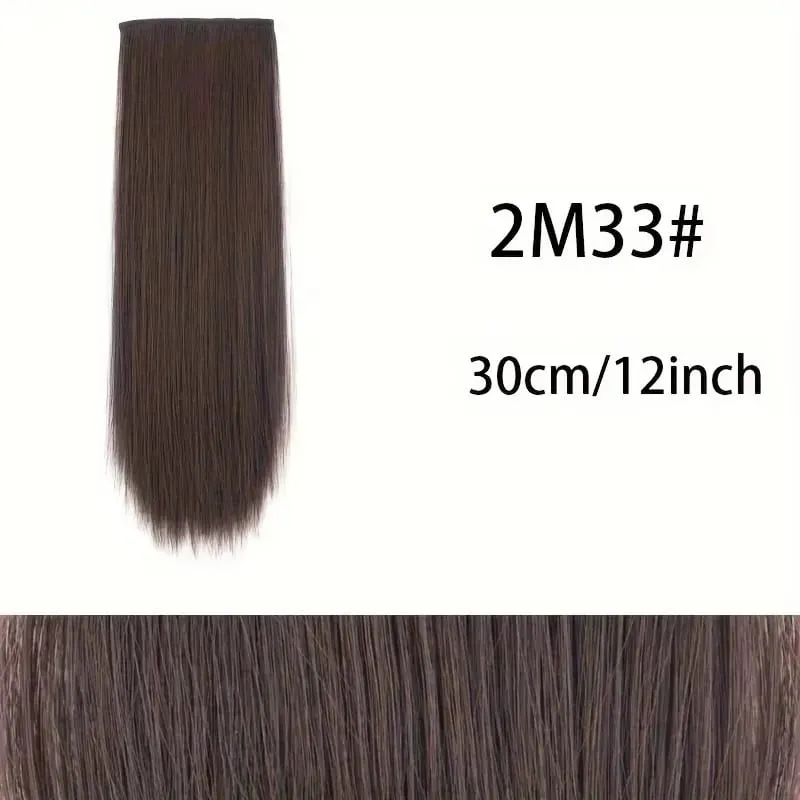 Clip sintetica senza cuciture con frangia Estensione dei capelli con clip BB sicure Fodera spessa dei capelli Copertura laterale superiore Posticci per le donne — image 11