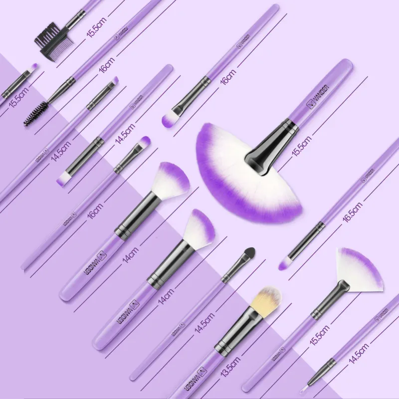 18/32 stk Makeup Brushes Professionel blød blød kosmetik Foundation Powder Øjenskygge Kabuki Blending Blush Makeup Brush Tool — image 3