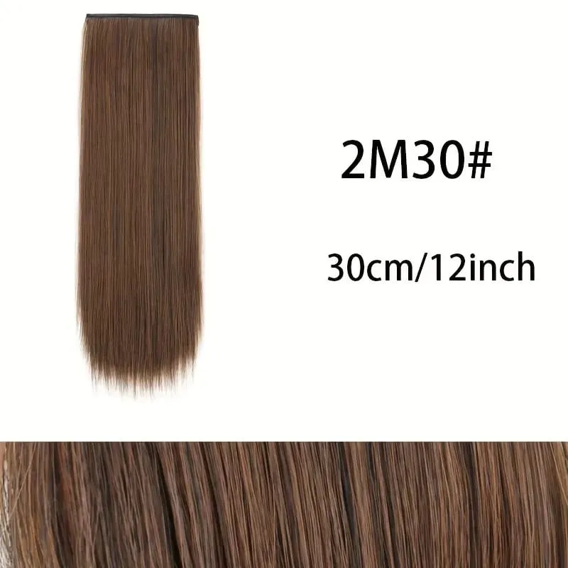 Clip sintetica senza cuciture con frangia Estensione dei capelli con clip BB sicure Fodera spessa dei capelli Copertura laterale superiore Posticci per le donne — image 13