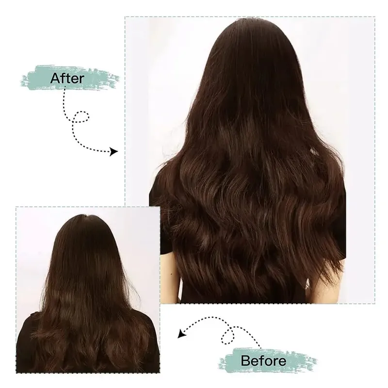 Clip de cheveux humains droits dans les extensions de cheveux 100% non transformés pleine tête cheveux vierges brésiliens couleur noire naturelle 8 pièces avec 120G — image 4