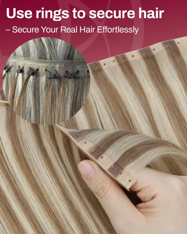 Moresoo Butterfly Weft Echthaar-Extensions, PU-Loch, gerade, Extensiones De Cabello Humano, Pu-Loch-Weft für Frauen und Party