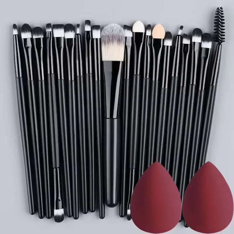 20Pcs Makeup Brushes Set Eyeliner Brush Blending Brush Makeup Brush for Cheeks Eye Cosmetic Foundation Brush with Makeup Sponge — image 9