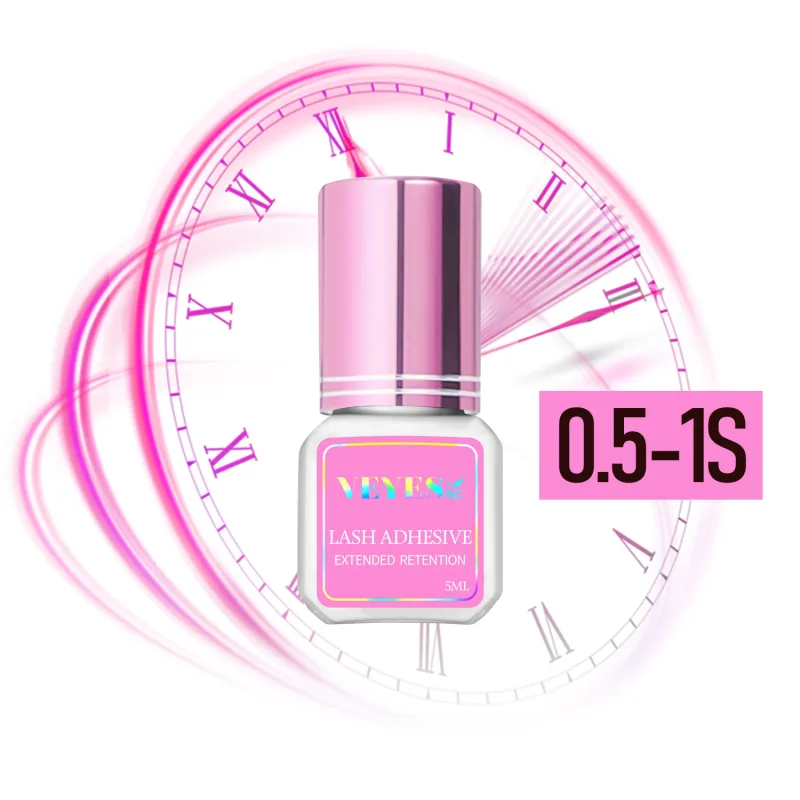 Veyes Inc 5ml/10ml 0.3s Colla per extension ciglia Spedizione dagli Stati Uniti Veyelash 7 settimane Volume di ritenzione Adesivo trasparente per ciglia — image 2