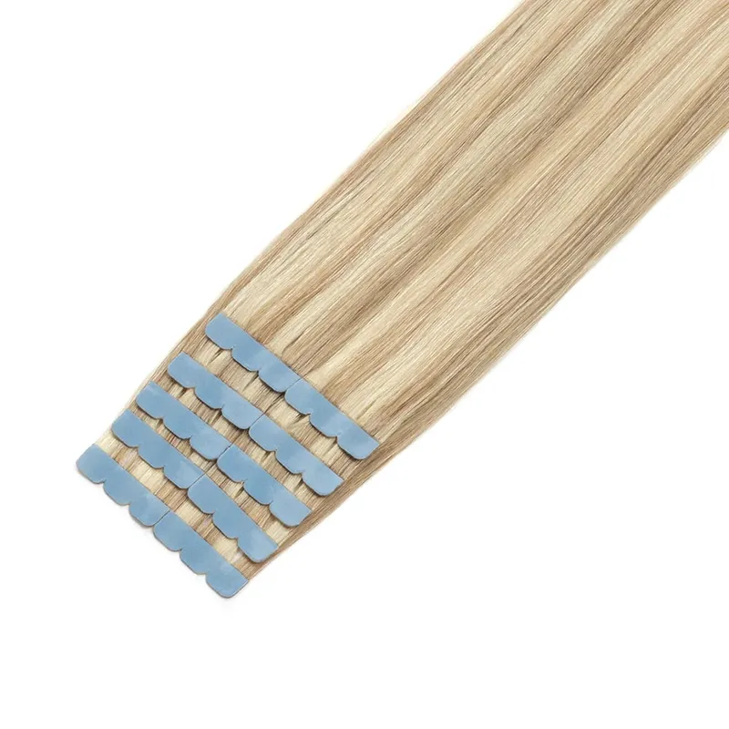 Mini-Tape-in-Haarverlängerungen, Echthaar, 3 x 0,8 cm, winzige Schnittstelle, Tape-Ins, 360°-Bewegung, für mehr seitliches Haarvolumen, nur 10 Stück — image 16