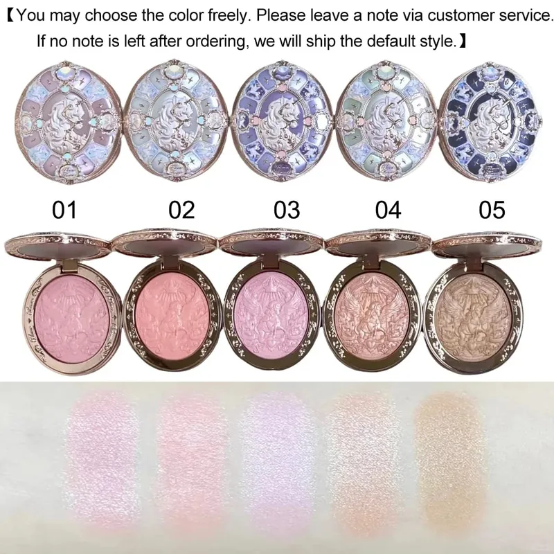 Flower Knows Knight Einhorn-Make-up-Set, Lidschatten, Rouge, Lippenstift mit Tragetasche, süßes Kawaii-Beauty-Geschenkset, limitierte Auflage — image 3