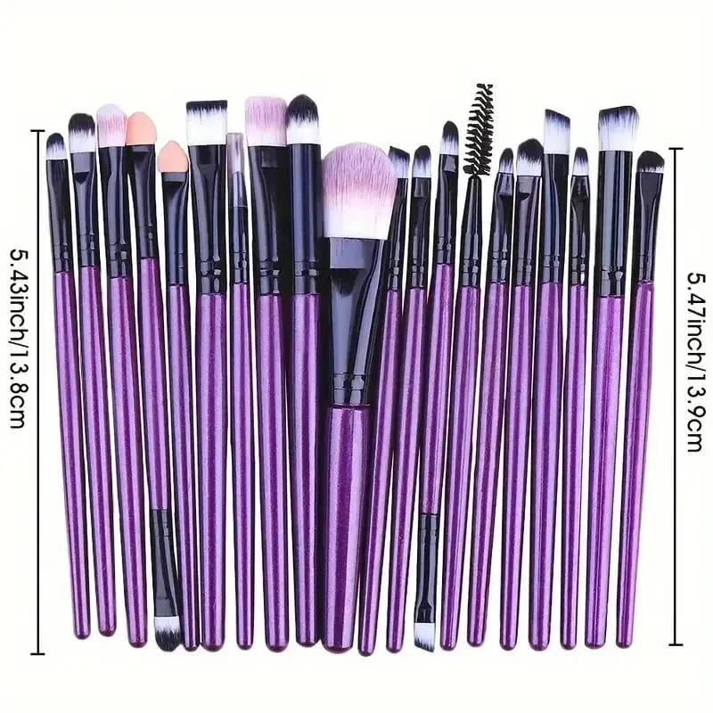20Pcs Makeup Brushes Set Eyeliner Brush Blending Brush Makeup Brush for Cheeks Eye Cosmetic Foundation Brush with Makeup Sponge — image 3
