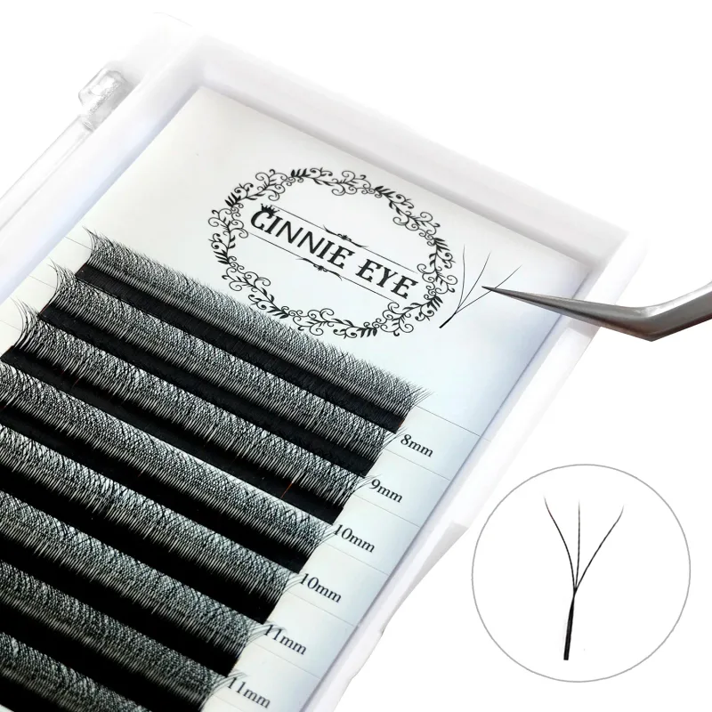 Cilios 3D W Lash Extension Supplies 4D W Y Shape Lash Clusters Premade Volume Fans Natural Mink Individual Bundles Curl C/D — image 6