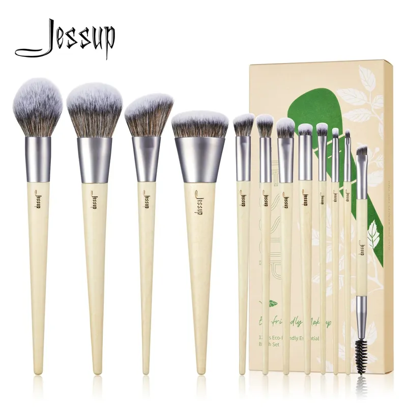Jessup Sada štětců na make-up Premium Synthetic Foundation Pudr Angled Concealer Blending Eyeshadow Duo Eyebrow Brush Makeup T327 — image 1