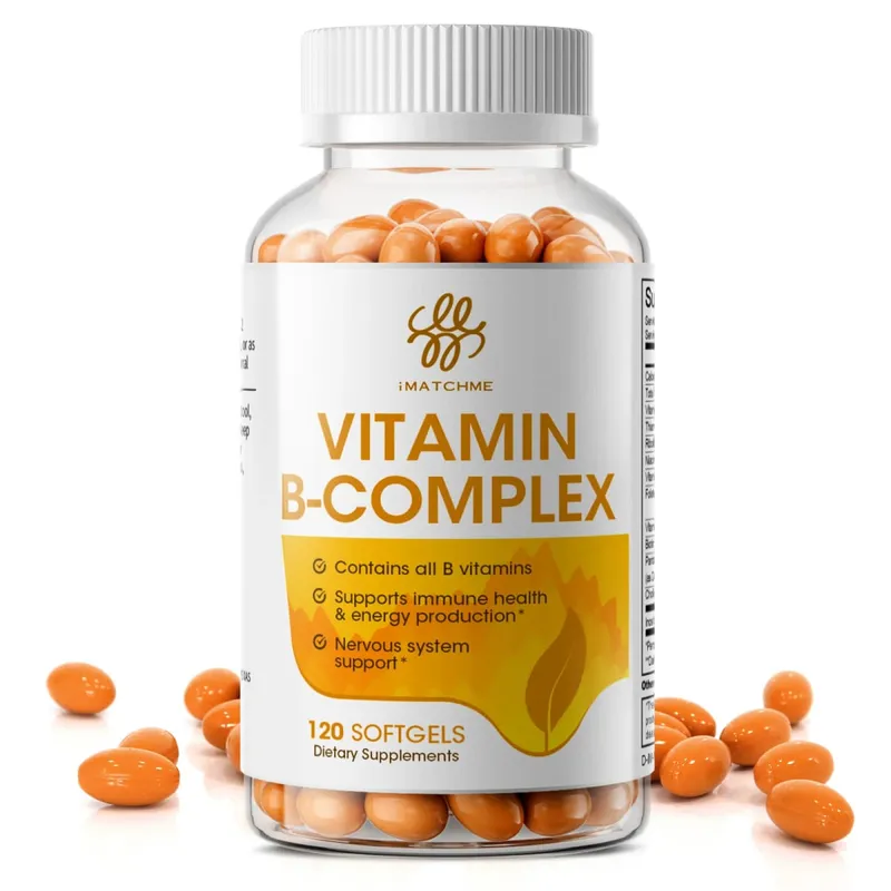iMATCHME zusammengesetzte Vitamin-B-Kapsel mit Vitamin B2, B6, B12, Inosit und Biotin, lindert Stress und unterstützt das Immunsystem, unterstützt die Herzgesundheit, die Gehirnfunktion und die Stimmung