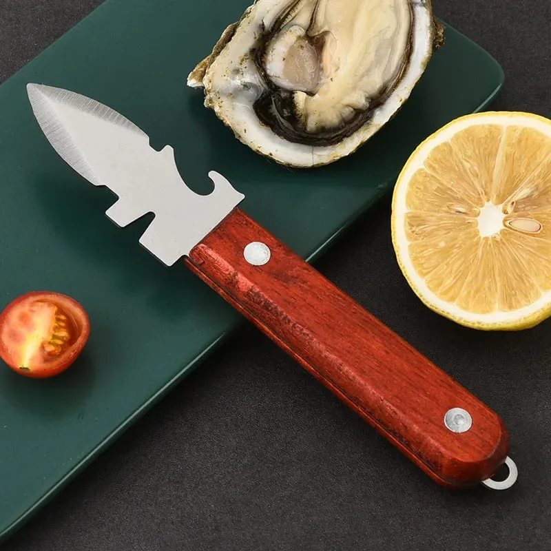 Osztriga kés Éles élű Shucker Shell tenger gyümölcsei nyitó szerszám rozsdamentes acél kagylónyitó osztriga kagyló varangy rák héjához — image 8