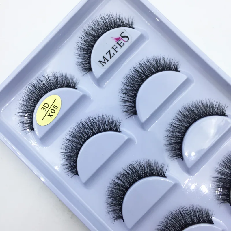 Natural 3D Mink False Eyelashes Makeup Fake Eye Lashes Faux Cils Make Up Beauty Tools Wholesale 5 Pairs — image 40