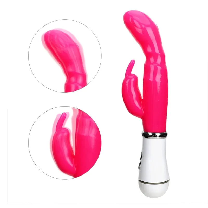Vibratore del coniglio del punto G per le donne Doppio vibratore del dildo Impermeabile femminile Massaggiatore del clitoride della vagina Giocattoli adulti del sesso Prodotti erotici — image 1