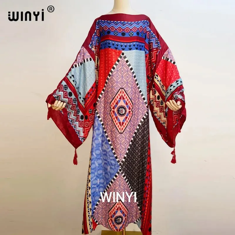Cotton Robe Femme Hiver Платье Elegant Long Sleeve Мусульманские Комплекты Splicing Stripe Print Female Dresses Vestdios Abaya — image 14