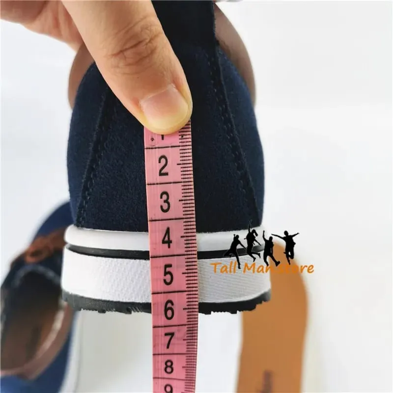 Booster Shoes Lift Men รองเท้าผ้าใบเสริมส้นเพิ่มความสูงพื้นรองเท้า 6CM Sport Black Blue Brown — image 2