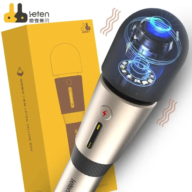 Leten Lightning 3 강력한 진동기 빅 헤드 매직 AV 완드 마사지 여성 젖꼭지 클리토리스 자극기 성인 섹스 토이 For 여성용 — image 2