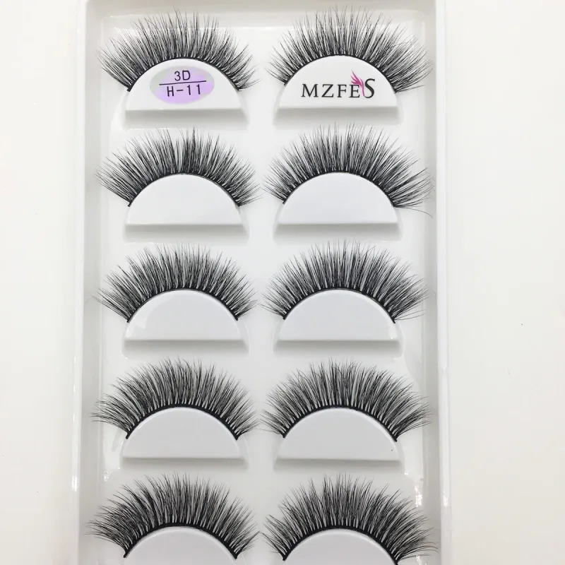 10/50 Dozen 3D Nertsen Wimpers Natuurlijke Dikke Valse Wimpers Mink Wimpers Zachte Nep Wimper Piekerige Make-Up Cilios H13 Kat — image 17
