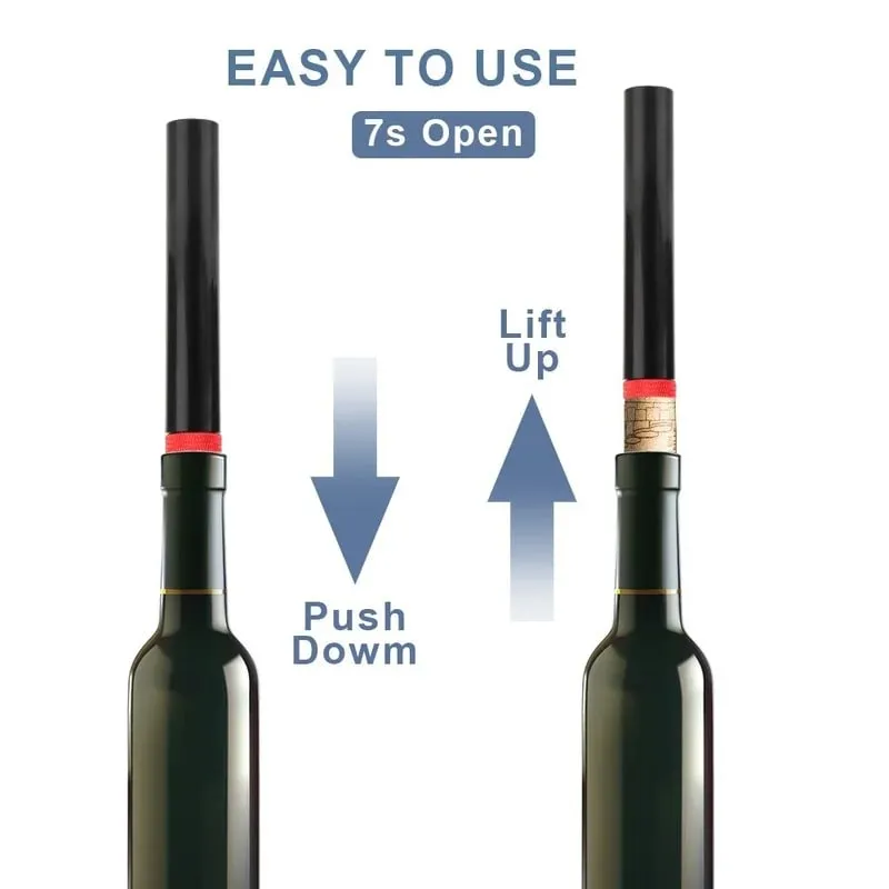 Ouvre-bouteille de vin, outil de Bar Portable, pompe à Air, tire-bouchon à vin, broche en acier inoxydable, ouvre-bouteille, Gadgets de cuisine, accessoires pour le vin — image 3