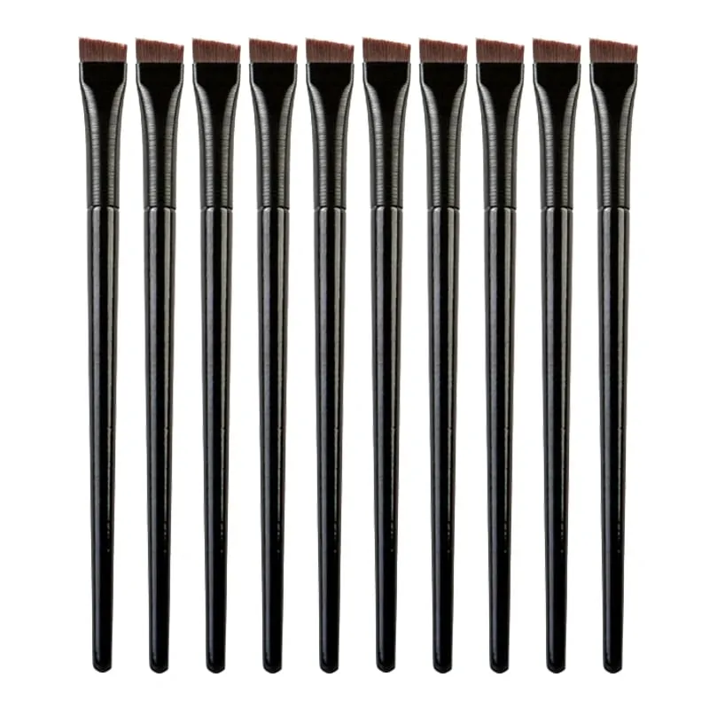 5/10 pezzi pennelli per trucco contorno sopracciglia pennello per eyeliner per sopracciglia professionale set di pennelli per occhi super sottile angolato set strumenti per il trucco — image 9