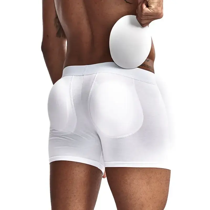 Sexy Butt Lifting Underwear Men Padded Boxer Enhancing Hips Push Up Cup Underpants Bulge Pouch Boxers Shorts Breathable — image 10