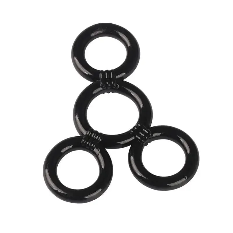4 anillos/juego de anillo de silicona para pene retardante de eyaculación pene duradero erección consolador anillos productos para adultos juguetes sexuales masculinos para hombre — image 3