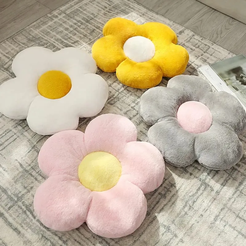 귀여운 꽃 플러시 베개 부드러운 식물 꽃 던져 베개 쿠션 홈 소파 장식 베개를 박제 — image 7