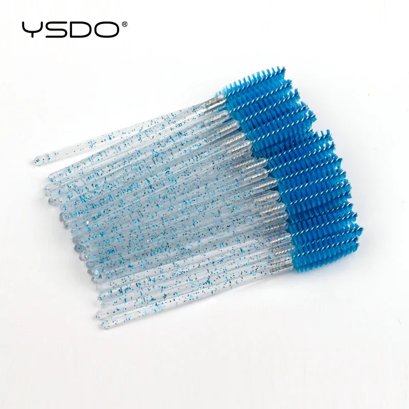Buona qualità 5/50 pezzi pennelli per trucco ciglia in cristallo manico diamantato bacchette per mascara strumenti per estensione ciglia — image 17