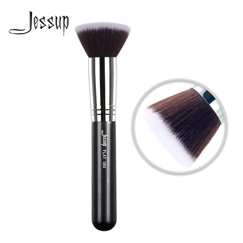 Jessup Foundation Brushes Face Makeup Brush Powder Contour Concealer Blush Highlighter Flat Round Fluff for Liquid Cream — image 1