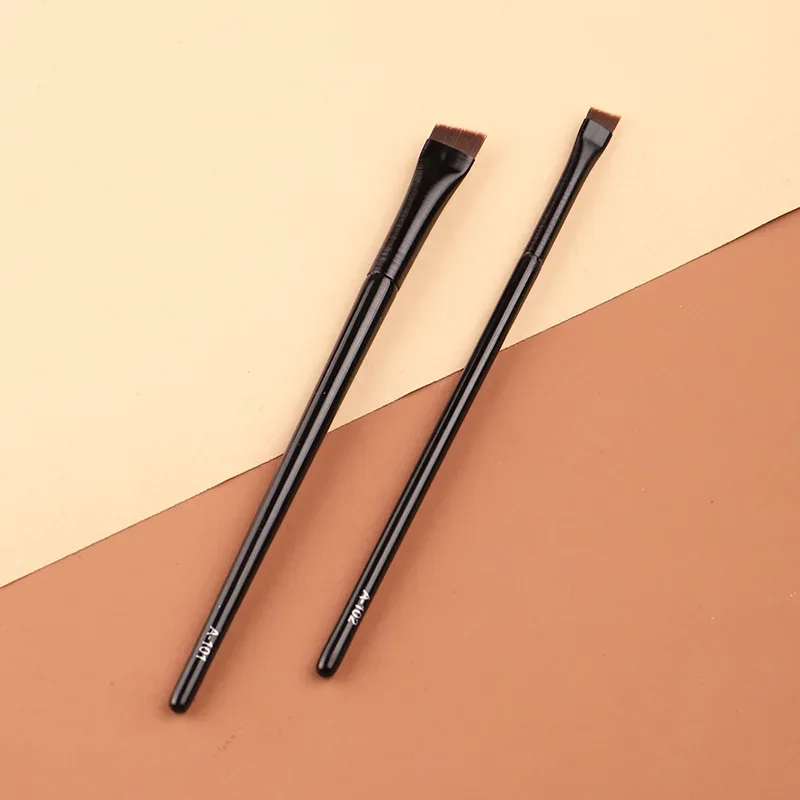 Pincel de sobrancelha super fino, pincel de delineador, cabelo sintético, angular, afiado, delineador fino, pincéis de sobrancelha, cosméticos, ferramentas de maquiagem
