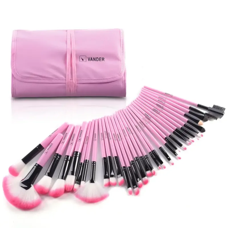 Set di pennelli per trucco 32 pezzi Pennello per fondotinta professionale in polvere per contorno ombretto per sfumare colori multipli — image 3