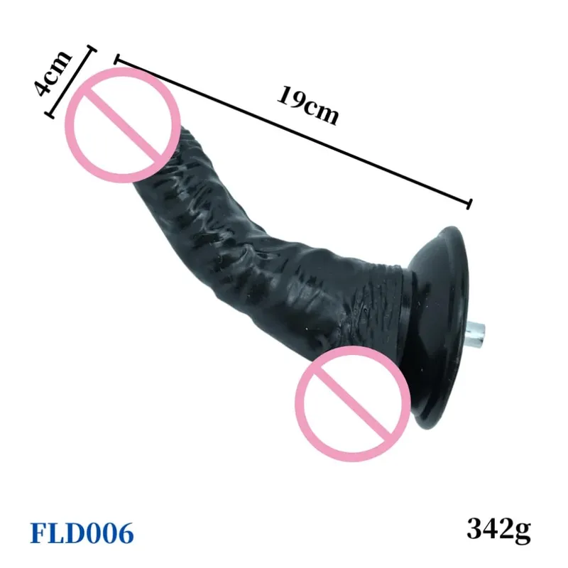 Machine sexuelle gros godes noirs connecteur rapide masturbation vibrateur godes réalistes pour femmes accessoires jouet sexuel pour adultes — image 3
