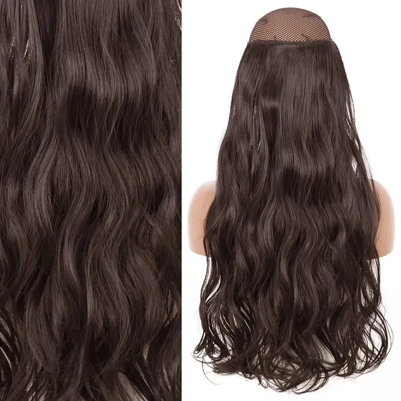 Sambungan Rambut Tanpa Klip Tanpa Klip Tidak Kelihatan Sambungan Rambut Lurus Hitam Berambut perang Satu Potong Sambungan Rambut Palsu — image 37
