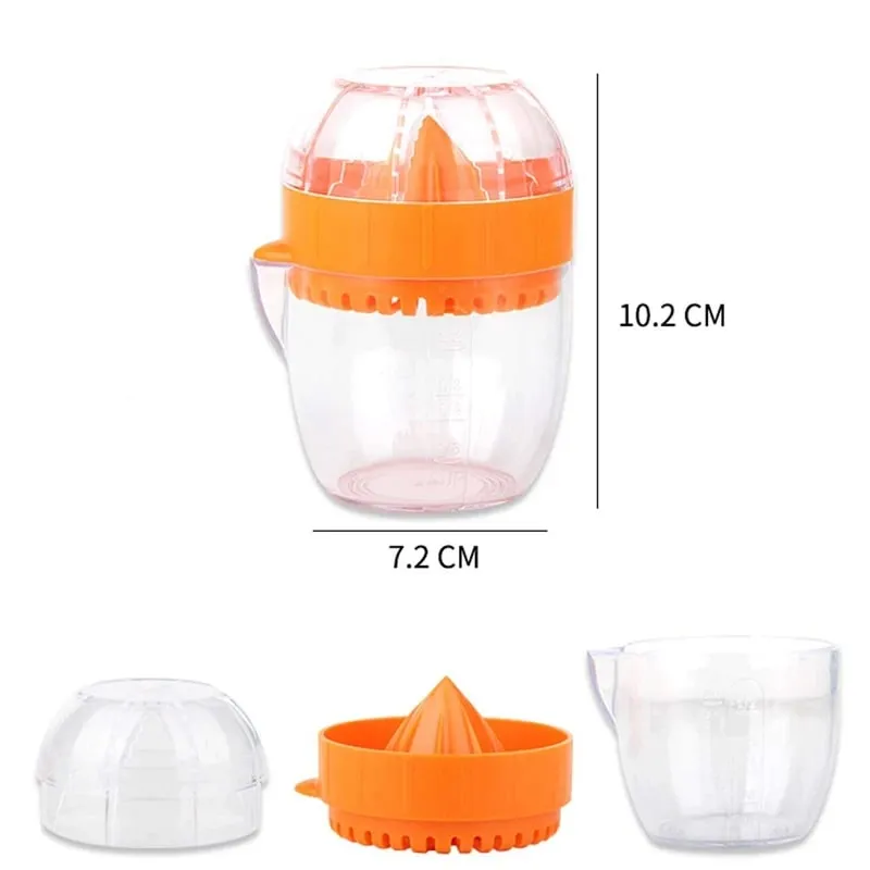 Presse-citron manuel en plastique avec couvercle, presse-citron Orange, presse-agrumes avec bec verseur, outils pour fruits KC0130 — image 2