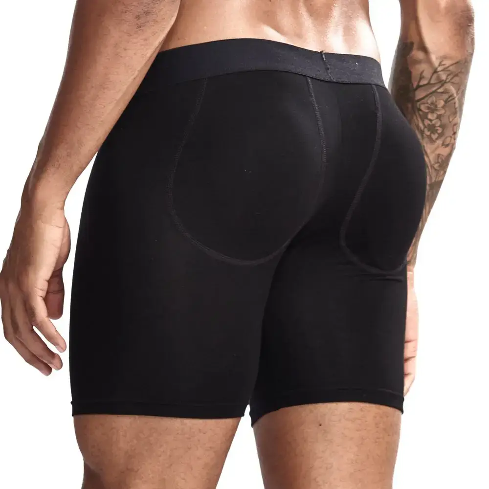 Sexy Butt Lifting Underwear Men Padded Boxer Enhancing Hips Push Up Cup Underpants Bulge Pouch Boxers Shorts Breathable — image 21