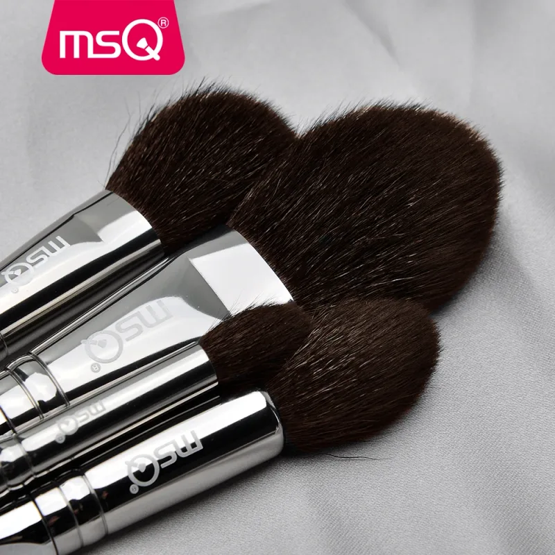 MSQ New Professional 11 pz Pennelli per trucco in polvere Set Ombretto classico Fondotinta per labbra Pennello per trucco Capra/Cene di cavallo Manico in PVC