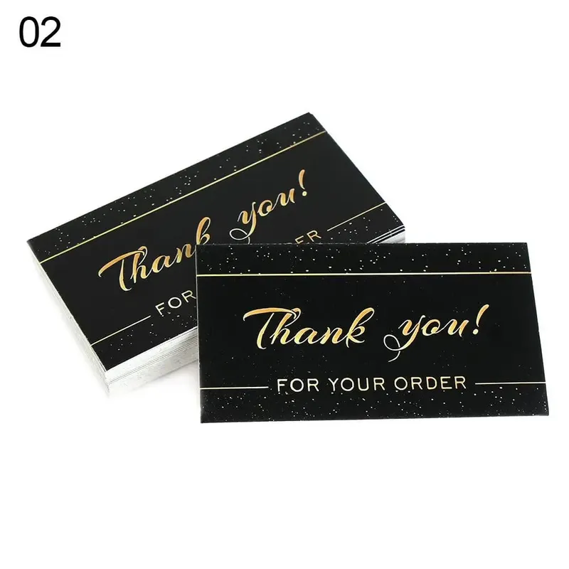 50PCS Thanks Greeting Cards Thank You Card For Supporting My Small Business Paper Seal Label Party Gift — image 8