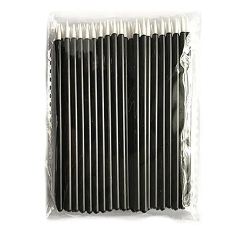 Pinceaux de maquillage professionnels pour Eyeliner, 50 pièces, avec capuchon, poils fins en Nylon, brosse jetable en Fiber