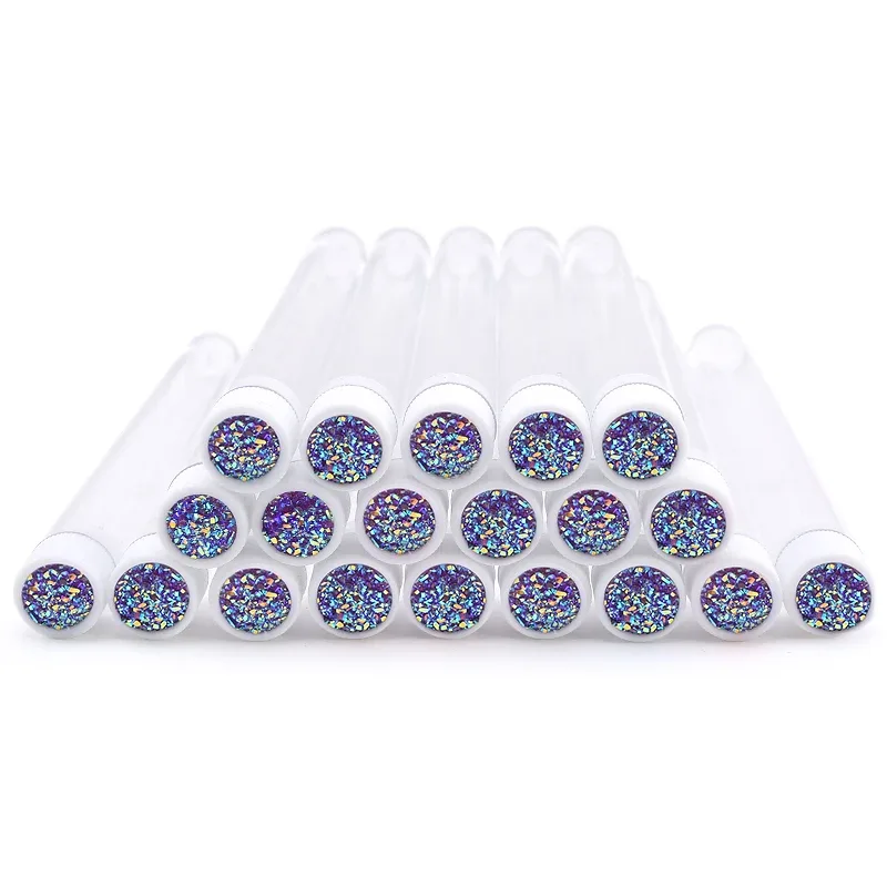 Tubes de pinceaux de maquillage réutilisables, 20 pièces, anti-poussière, Tubes de brosses à sourcils avec nouveaux cils, perceuse en résine, outil d'extension de cils remplaçable — image 13