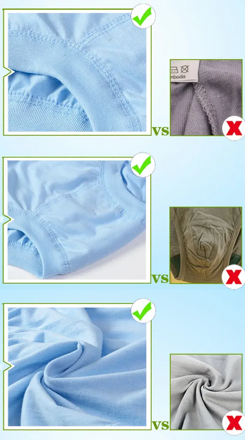 Men Briefs High Waist 100%Cotton Men Underwear Plus Size Cueca Masculina Soft Underpants Breathable Panties L-4XL For Daddy — image 4