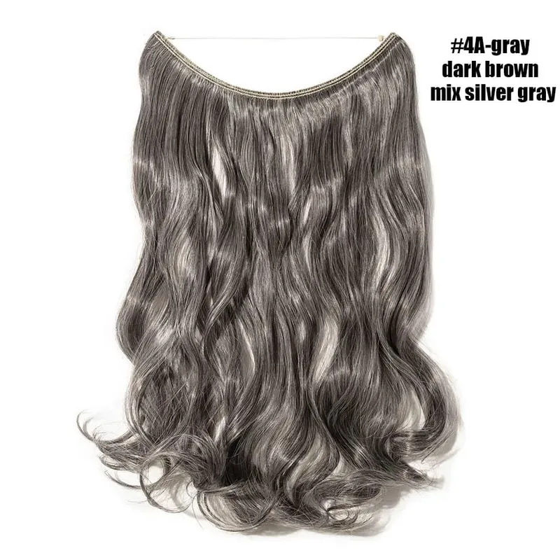 Synthetic Invisible Wire No Clips In Hair Extensions Secret Fish Line Hairpieces Hair Extensions For Women Daily — image 30