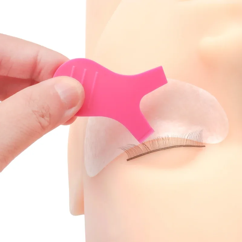 Makyaj Kirpik Fırçaları 10 adet Yeniden Kullanılabilir Plastik Temiz Tarak Y Şekli Kirpik Kaldırma Bigudi Göz Kirpik Uzatma Perma Kirpik Araçları — image 2