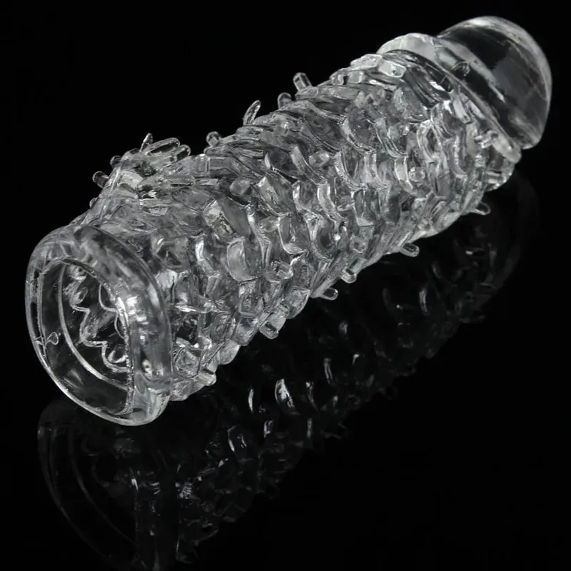 Fiskeskæl Form Delay Penis Extender Genanvendeligt ærme til mænd Clit MASSAGE GSpot Squirt Dildo Extension Sexprodukter Cockringe — image 4