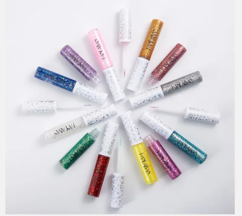 Eyeliner liquide à paillettes de diamant, 12 couleurs, Durable, imperméable, maquillage scintillant et brillant, crayon pour les yeux, outils de beauté — image 5