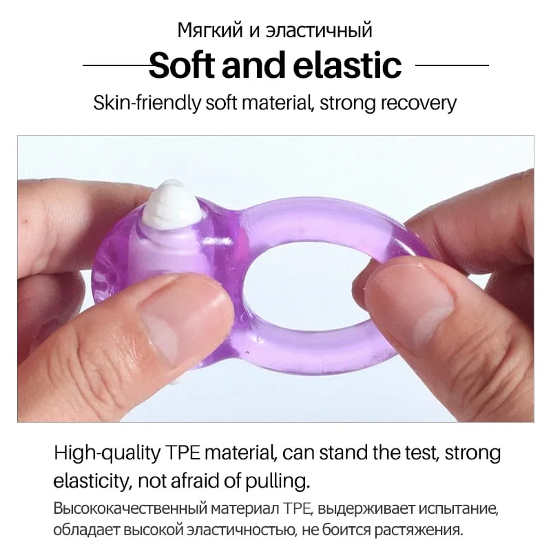 Silicone medico vibratore del pene forte vibrazione del dildo uomo masturbazione ritardo eiaculazione anello vibratore prodotto del sesso giocattoli erotici — image 5